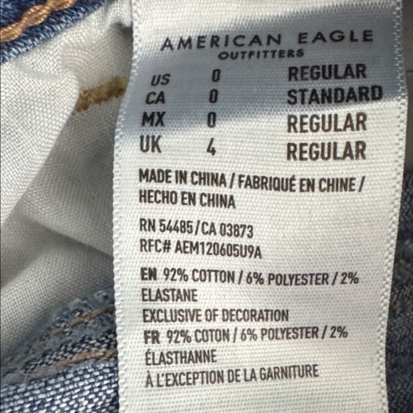 American Eagle Outfitters Blue Distressed Mini Skirt - Picture 4 of 5